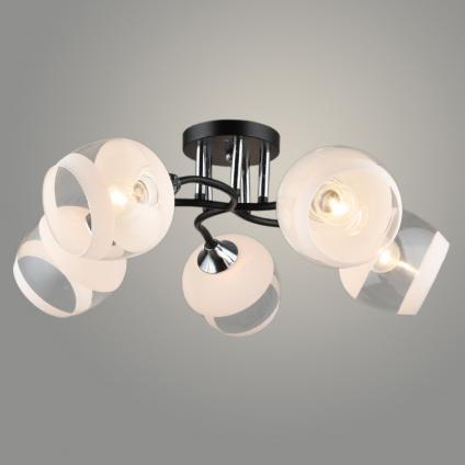 Люстра K2132/5 BK+CH черный/хром 5x40W E27 d520 h220, QH23