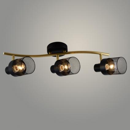 Спот DA5996/3 GOLD+BK золото/черный 3x40W E14 h190, HN23