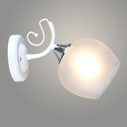 Бра N5993/1W WT+CR белый/хром 1х40W E27 h200, QH23