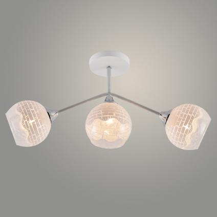 Люстра XA1535C/3 WH+CR белый/хром 3х60W E27 d575 h275, HN23 У1