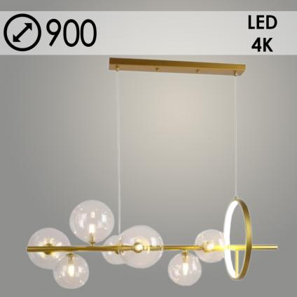 Люстра P488-7 AB бронза 7х5W G9+18W LED 4000K d900 h1460, ZOK23 У1