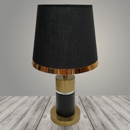 Настольная лампа 6409B+662 COP+BK медь/черный абажур h420 1х40W E27, DUO23
