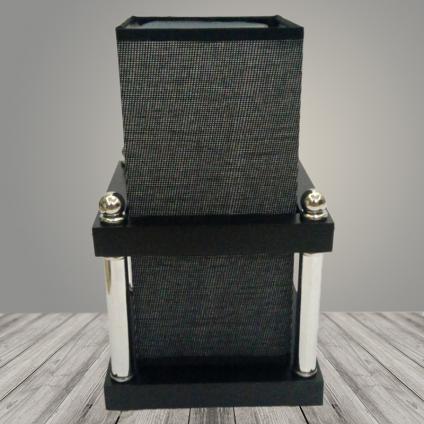 Настольная лампа 2313B BK черный абажур h290 1х40W E27, DUO23