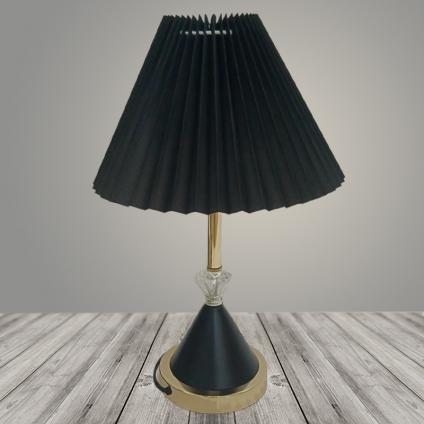 Настольная лампа 6629B+302 CDG+BK французское золото/черный абажур h420 1х40W E27, DUO23