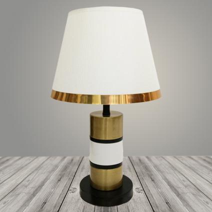 Настольная лампа 6408W+661 COP+WT медь/белый абажур h420 1х40W E27, DUO23