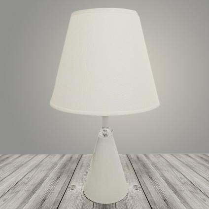 Настольная лампа 8017W WH белый/белый абажур h400 1х40W E27, DUO23 У1