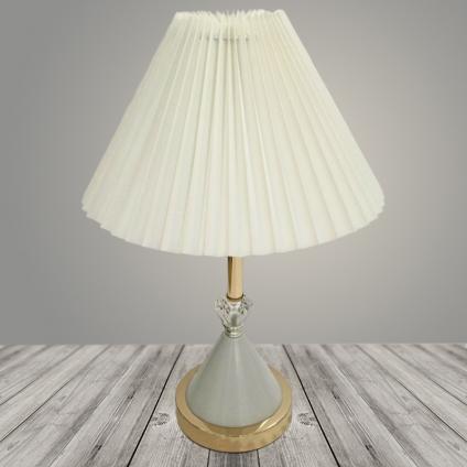 Настольная лампа 6629W+301 CDG+WT французское золото/белый абажур h420 1х40W E27, DUO23