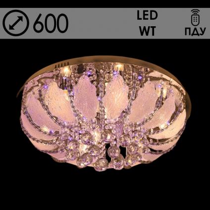 Люстра 55820/600 CR хром 8х40W E14 LED-WT ПДУ d600 h270, SDA23
