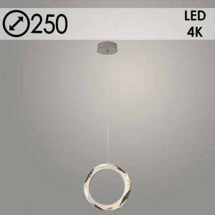 Подвес XD7280/1HQ CH хром/хрусталь 10W LED 4000K d250 h1000, XUAN23