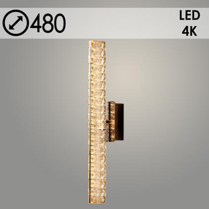 Бра TGBE10032A/12W A GD+BK золото+черный/хрусталь 12W LED 4000K h480, XUAN23