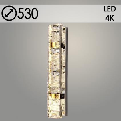 Бра TGBE10029L/8W CH хром/хрусталь 8W LED 4000K h530, XUAN23