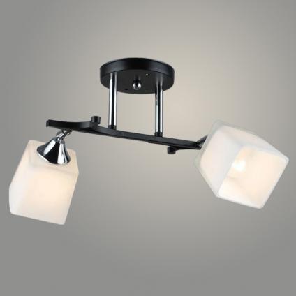 Люстра N5488/2 BK+CH черный/хром 2x40W E27 d360 h200, QH23