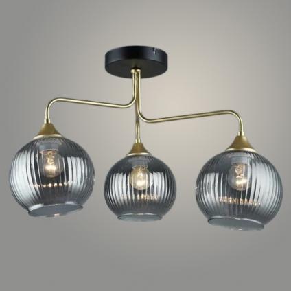 Люстра N5481/3 GD+BK золото/черный 3x40W E27 d555 h325, QH23