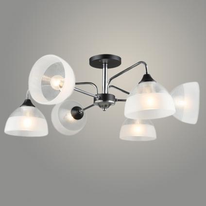 Люстра A4196/6 CH+BK хром/черный 6x40W E27 d700 h260, QH23