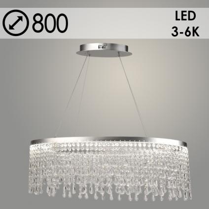 Люстра 60439/37W SL серебро 36W LED 3000-6000K d800 h1300, EGL23