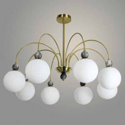 Люстра 1042/8A GAB латунь 8х40W E27 d850 h600, SHGN23 У1