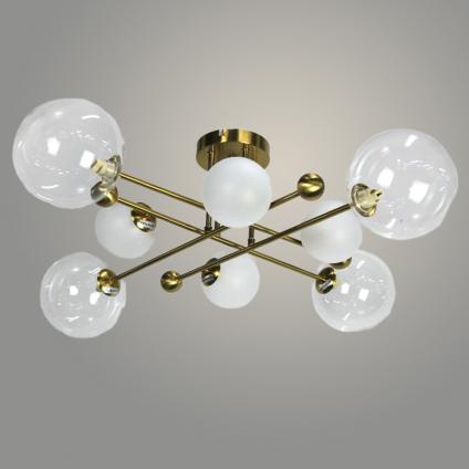 Люстра 466/8 GAB латунь 8х7W G9 d770 h230, SHGN23