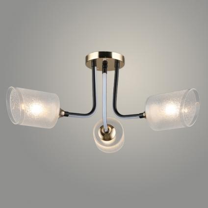 Люстра K2123/3 BK+FGD черный/золото 3x40W E27 d600 h220, QH23