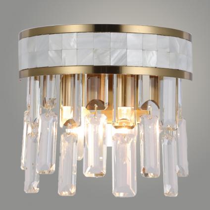 Бра 40273/2W BR латунь/хрусталь 2х60W E14 h140, SJNG23