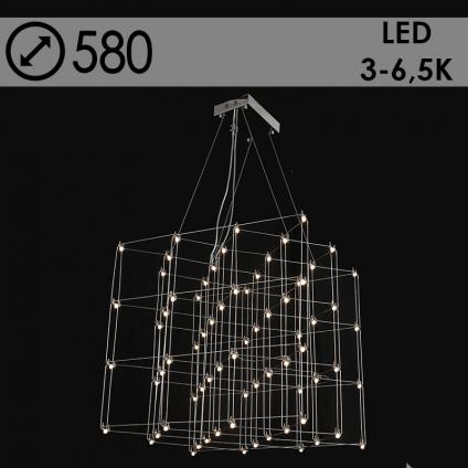 Люстра 40471/72/580 CR хром 36W LED 3000-6500K d580 h2000, SJNG23