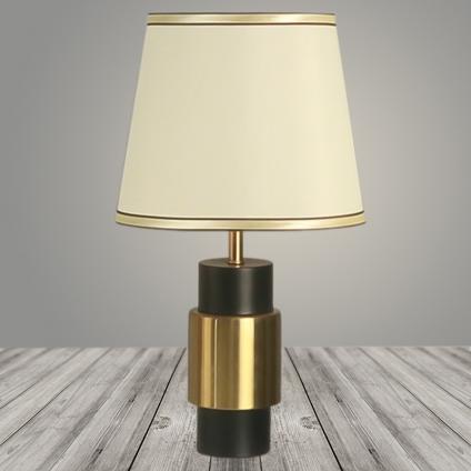 Настольная лампа A20466 BK+FGD черный/золото/белый абажур h460 1х60W E27, DIY23