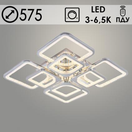 Люстра LI08446C/4+4B PR CR хром 224W LED 3000-6500K d575 ПДУ(ИК) диммер, HN23
