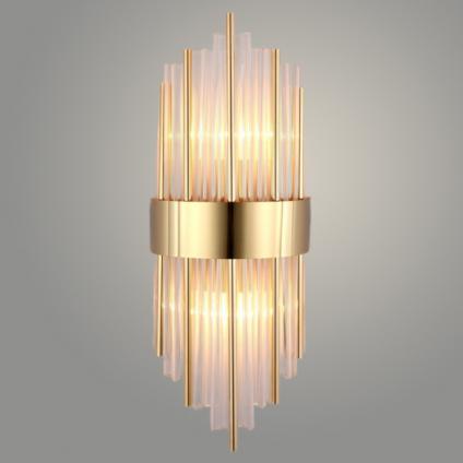 Бра 5064/2W GD золото/хрусталь 2х60W G9 h500, SDA23