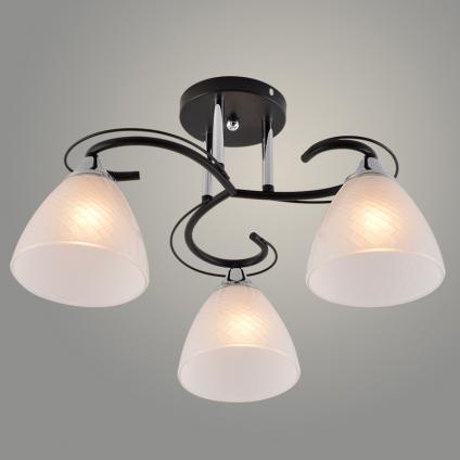 Люстра XA1520/3 BK+CR черный/хром 3х60W E27 d465 h250, HN23