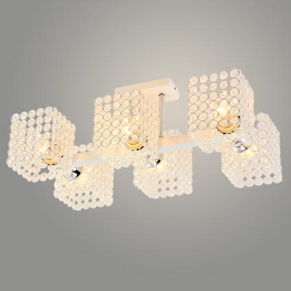 Люстра XA1335/6 WH+CR белый/хром 6х60W E27 d550 h220 crst, HN23