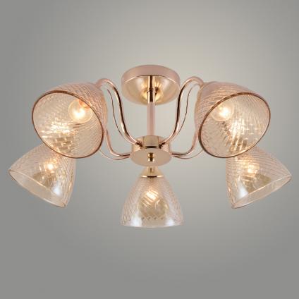 Люстра XA1511/5 FGD золото 5х60W E27 d600 h260, HN23