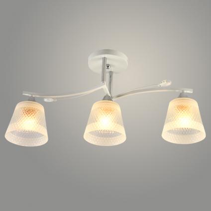 Люстра XA1442/3 WH+CR белый/хром 3х60W E27 d560 h250, HN23