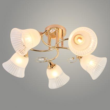 Люстра XA1438B/5 FGD золото 5х60W E27 d580 h260, HN23