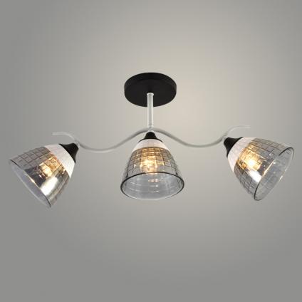 Люстра XA1454B/3 WH+BK белый/черный 3х60W E27 d620 h285, HN23