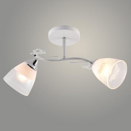 Люстра XA1544B/2 WH+CR белый/хром 2х60W E27 d480 h240, HN23