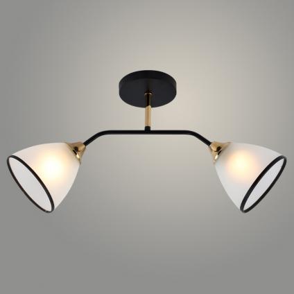 Люстра XA1449C/2 BK+FGD черный/золото 2х60W E27 d545 h280, HN23