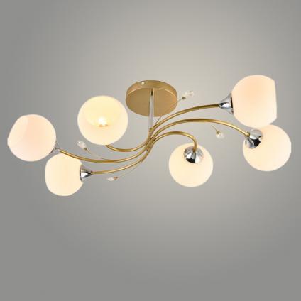 Люстра XA1396B/6 GOLD+CR золото/хром 6х60W E27 d730 h245, HN23
