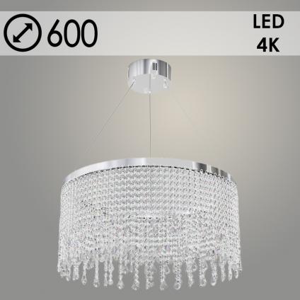 Люстра GJZ02/600CH CH хром/хрусталь 64W LED 4000K d600, XUAN23