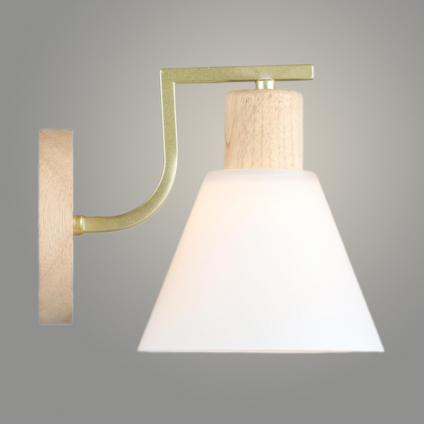 Бра N5715/1W GD+WOOD золото/дерево 1х40W E27 h180, QH23