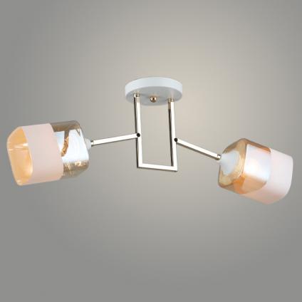 Люстра K2183/2 WT+FGD белый/золото 2x40W E27 d620 h230, QH23