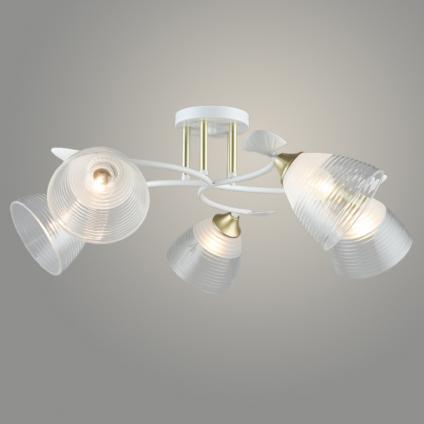 Люстра A4241/5 WT+GD белый/золото 5x40W E27 d660 h250, QH23