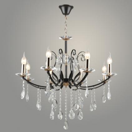 Люстра NH6179/8 COFFEE+FGD кофе/золото/хрусталь 8х60W E14 d720 h900, QH23 У1