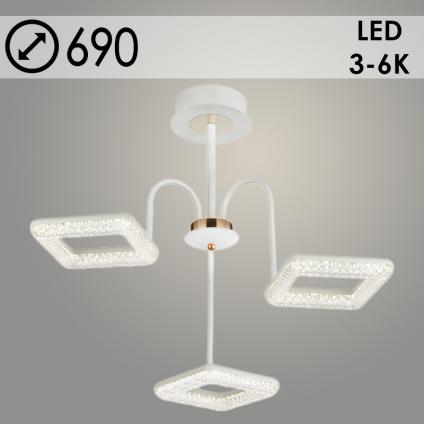 Люстра 6677/3C WH+FG белый/золото 48W LED 3000-6000K d690 h500, SSH23
