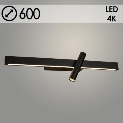 Бра MB23097-60/W BK черный 19W LED 4000K d600, FIT23