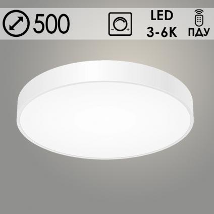 Светильник 23432/500 A WT белый 96W LED 3000-6000К d500 ПДУ(ИК) диммер, LCY23