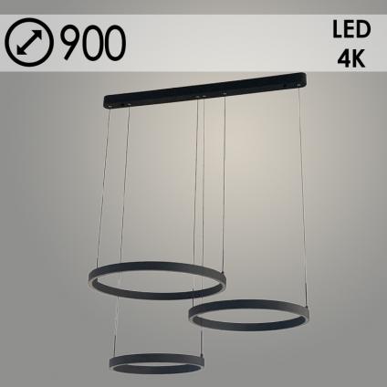 Люстра MD23042C-3P/60+50+40 BK черный 90W LED 4000К d900, FIT23