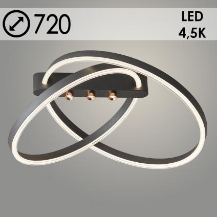 Люстра MX20062L-2 BK+GD черный/золото 53W+9W LED 4500К d720, FIT23