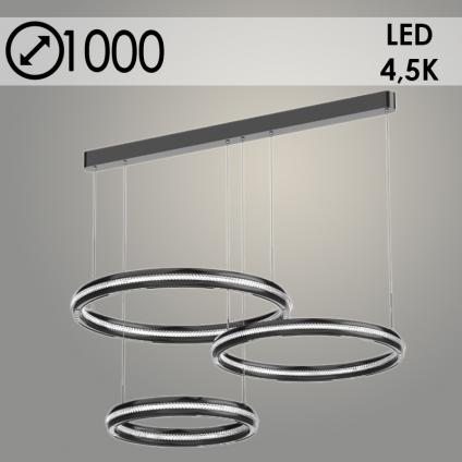 Люстра MD20059-3P/60+40+40 BK черный 110W+54W LED 4500К d1000, FIT23