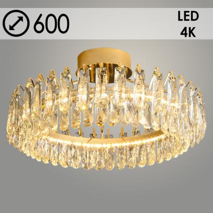 Люстра TGDXD6065/600 GD золото/прозрачный хрусталь LED 26W 4000K d600, XUAN24