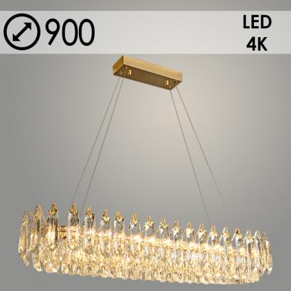 Люстра TGDXD6065/900 GD золото/прозрачный хрусталь LED 26W 4000K d900, XUAN24