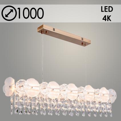Люстра TGDXD8322/1000 GD золото/прозрачный хрусталь LED 34W 4000K d1000, XUAN24